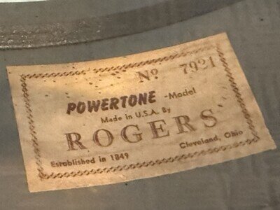 Rogers 1960’s Powertone Snare Drum - Cleveland Tag