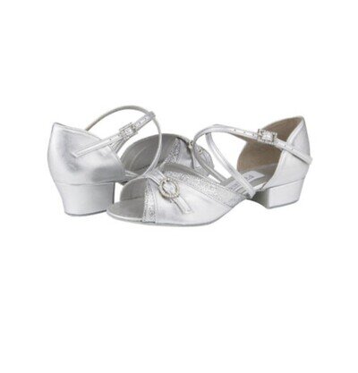 Freed Of London LUCY1 Children’s Ballroom/Latin Dance Shoes Silver Size 12.5