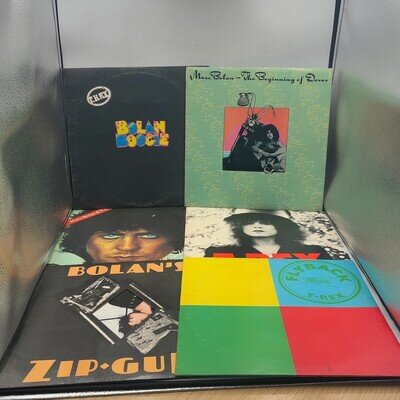 T. Rex Marc Bolan 6 LP Vinyl Record Job Lot Slider Zip Gun Flyback UK