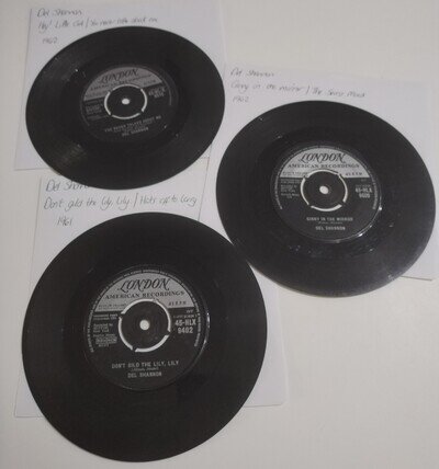 6 Dell Shannon 7inch Vinyl Singles 1961-1964 Good Condition
