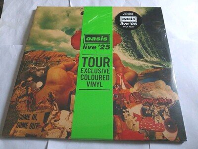 OASIS DIG OUT YOUR SOUL LIVE 25 TOUR LIME GREEN COLOURED VINYL 2 LP NEW SEALED