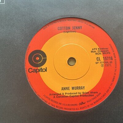 Anne Murray: Cotton Jenny: Please Smile: Near Mint 7” Vinyl Single Free UK Post