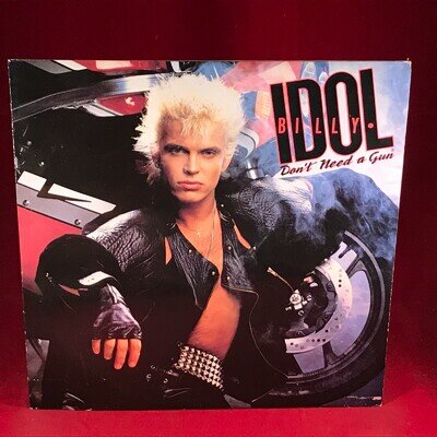 BILLY IDOL Don't Need A Gun 1987 UK 12" vinyl single + POSTER EXCELLENT CONDIT