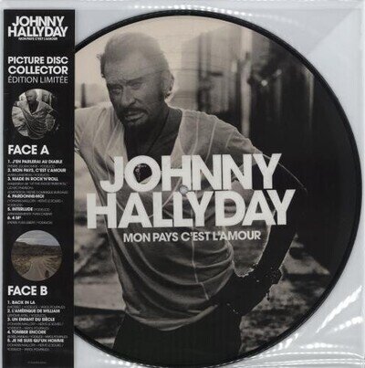 Mon Pays C'est L'amour Johnny Hallyday picture disc LP vinyl
