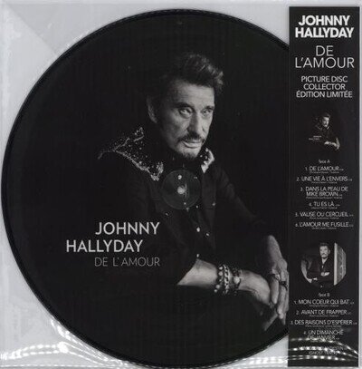 De L'Amour Johnny Hallyday picture disc LP vinyl record