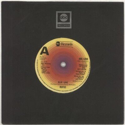 Blue Love - Blue Vinyl Rufus & Chaka Khan 7" record