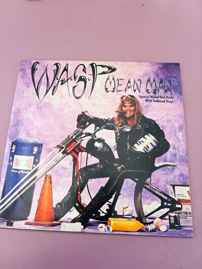 W.A.S.P. Mean Man 1989 Capitol 7" Purple Vinyl Single 45 CLM 521