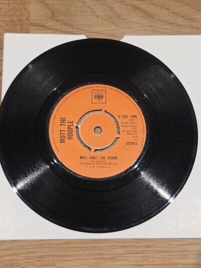 Mott The Hoople - Roll Away The Stone 1973 UK 7" Single CBS S CBS 1895 4-Prong