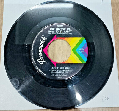 Vinyl 7" Jackie Wilson – Since You Showed Me How To Be Happy VG rare 60s soul 45