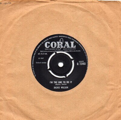 JACKIE WILSON I'M THE ONE TO DO IT / HIGHER & HIGHER UK CORAL 60s ORIGINAL
