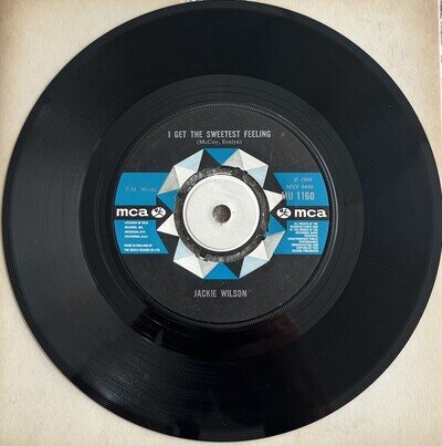 Jackie Wilson 'I Get the Sweetest Feeling' 7" Vinyl Single Record (1987)