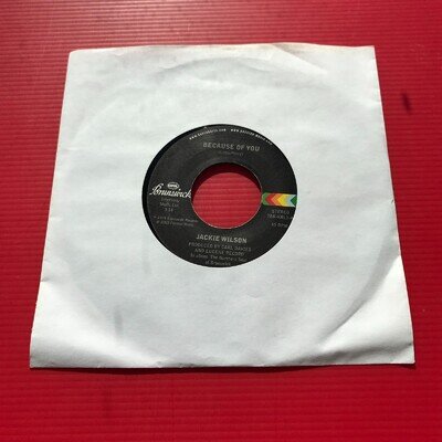 JACKIE WILSON Because Of You 2003 UK 7" vinyl single My Heart Is Falling 45