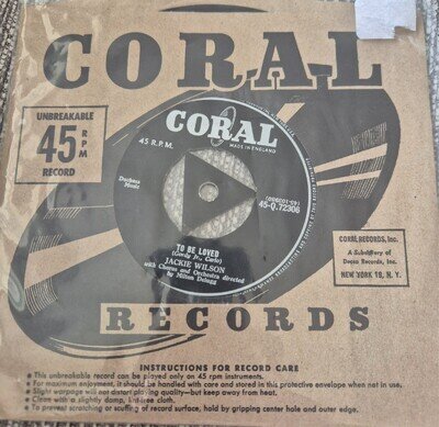 Jackie Wilson, "To Be Loved/Come Back To Me" (Rare 7 inch vinyl-45-Q-72306)