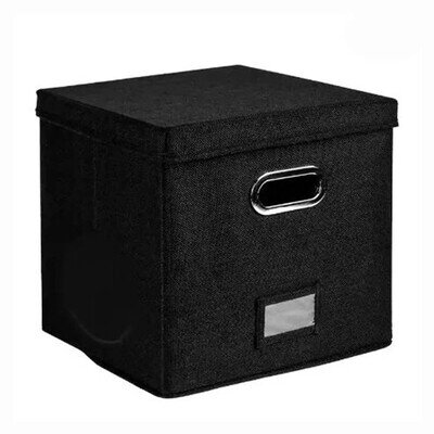 Vinyl Record Storage Box W/ Lids & Handles Stylish Practical Lp Record Organizer
