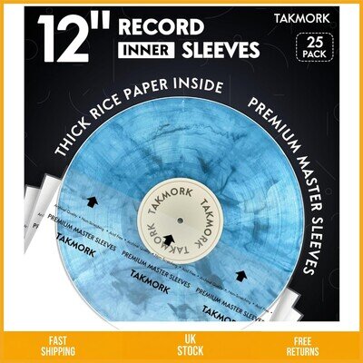 Anti Static Rice Paper Vinyl Record Inner Sleeves 12 Inch LP 50 Pack