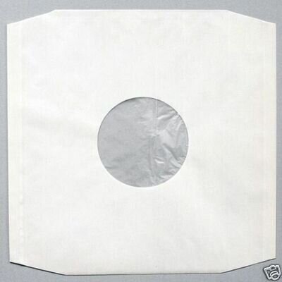 White 12" Vinyl LP Record Poly Lined Paper Centre Holed Inner Sleeves LOT