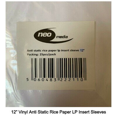 15 x 12" Vinyl Singles Anti Static White Rice Paper LP Record Inner Sleeves New