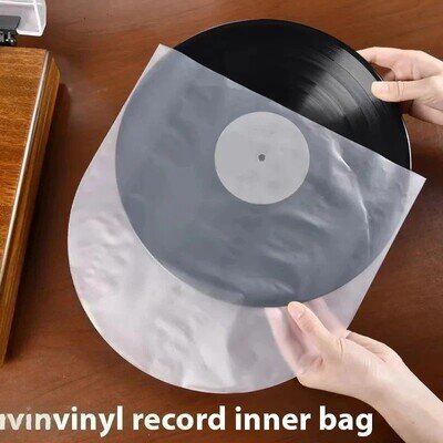 50x Anti Static LP LD Vinyl Record Covers Inner Sleeves Clear Cover Plastic