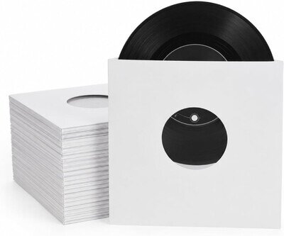 7 Inch Vinyl Record Sleeves White Paper Inner Sleeves for Singles & EP Records