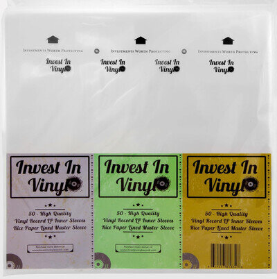 50 Master Sleeves Rice Paper anti Static LP Inner Sleeves Vinyl Record Sleeves P