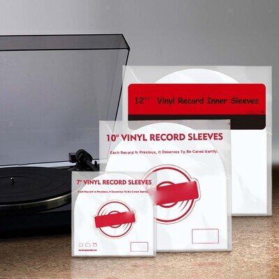 50Pcs Vinyl Record Inner Sleeves Anti Static Lightweight Album Storage Durable