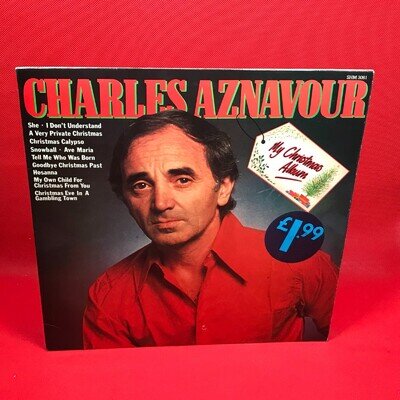 CHARLES AZNAVOUR My Christmas Album 1981 UK Vinyl LP private Calypso Ava Maria