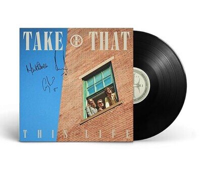 TAKE THAT - SIGNED THIS LIFE BLACK VINYL SEALED - Gary Barlow Mark Owen Howard