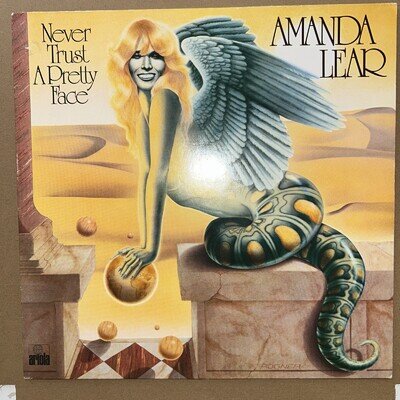 Amanda Lear Never Trust A Pretty Face Vinyl Record Ariola 1979 LP excellent