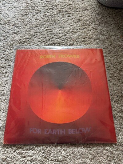 Robin Trower For Earth Below LP 1975 UK Chrysalis VG Vinyl Rock