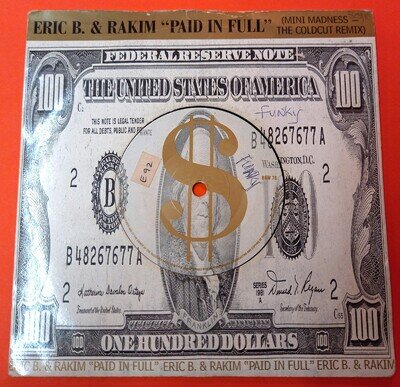 Eric B & Rakim - Paid In Full (Mini Madness-Coldcut) 7" Single 1987 UK BRW 78