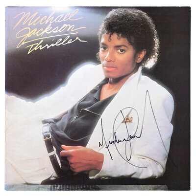 Michael Jackson Album Record LP Jacket Autograph With Certificate