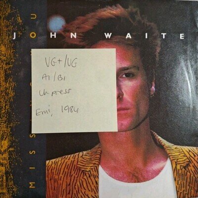 John Waite Missing You / For Your Love Vinyl Record VG+/VG EA182 1984