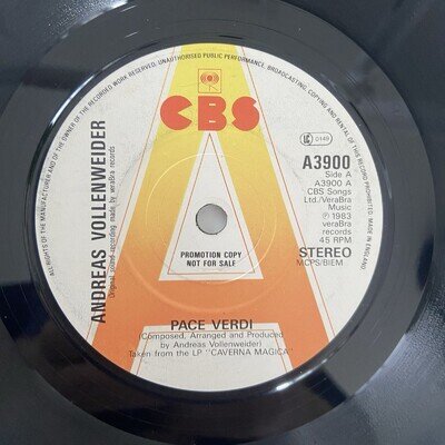 Andreas Vollenweider - Pace Verdi / Sisyphos (1981 UK CBS 7” Promo)