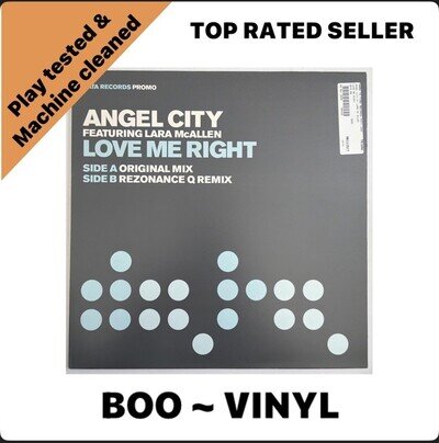 ANGEL CITY - LOVE ME RIGHT PROMO - 12” VINYL RECORD - IBIZA HOUSE TRANCE DJ EX