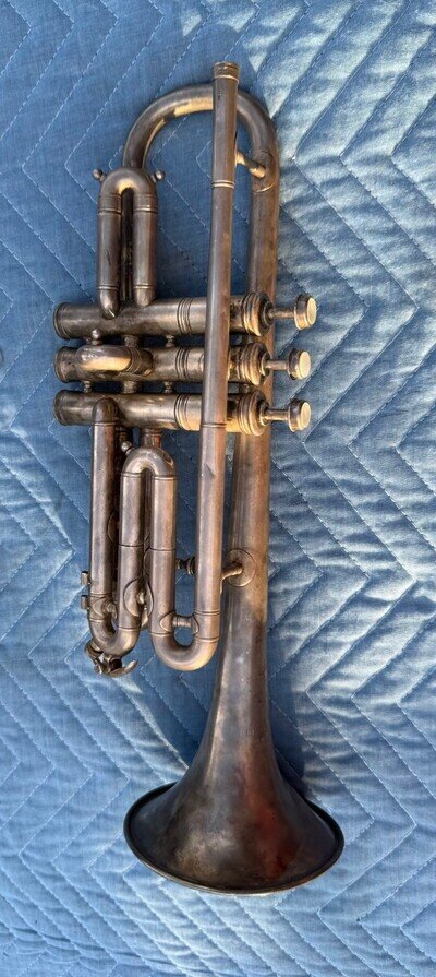 Antique Universelle De Paris Couesnon & Cie Silver Orig Case Cornet 1900