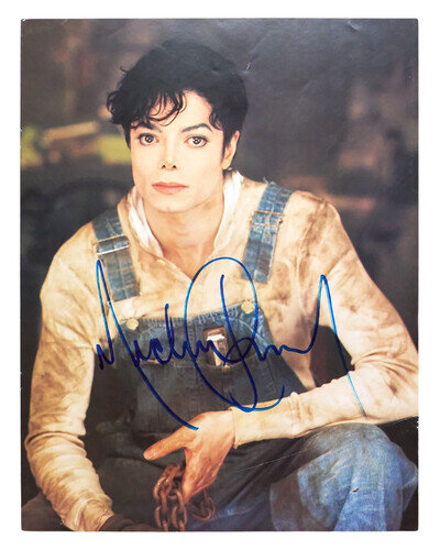 "Michael Jackson" Magazine Clippings Autograph 15.4 x 11.9 in With Certificate