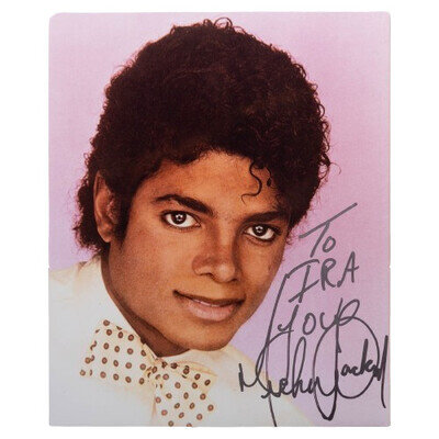 Michael Jackson Autograph Size H 9.8 x W 7.8 in With Certificate