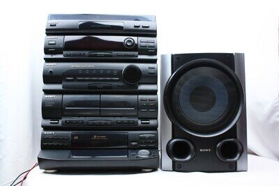 Sony LBT-N355 Hi-Fi System PS-LX56 Turntable 5 CD Twin Cassette Speakers