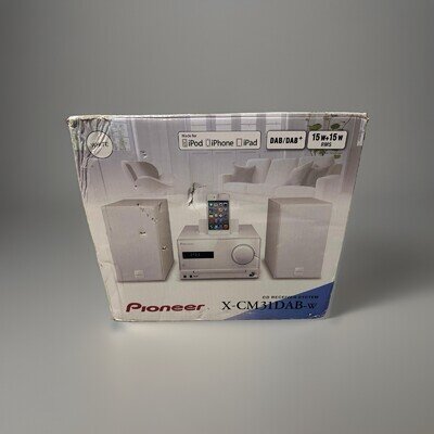 Pioneer X-CM31DAB-W Micro Hi-Fi Component System with Remote and Speakers Sealed