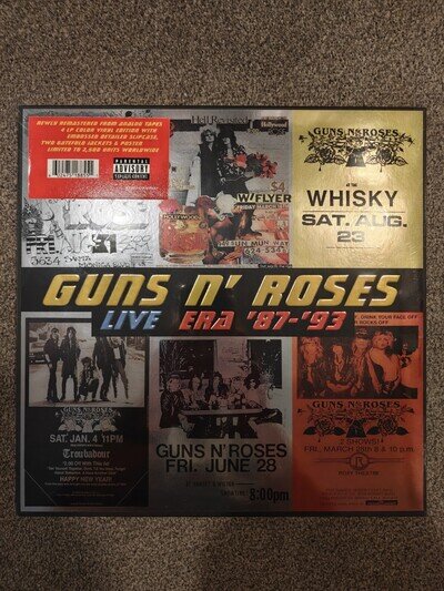Guns N Roses Live Era 4 LP Premium Edition, rare misprint, New and Sealed