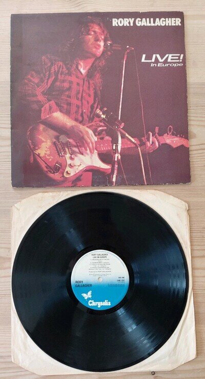 Rory Gallagher Live in Europe 12" LP Chrysalis Records Blues Rock