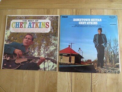 CHET ATKINS ~ 2 x VINYL LP ALBUMS - THE BEST OF + HOMETOWN GUITAR - UK RCA