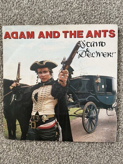 ADAM AND THE ANTS STAND & DELIVER 7” SINGLE IN ORIGINAL PICTURE SLEEVE
