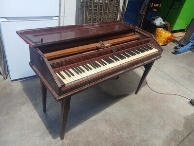 Antique 1890s Virgil Perfected Practice Clavier Mute Piano #4656 - Working