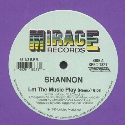 SHANNON - Let The Music Play - Vinyl (purple marbled vinyl 12")