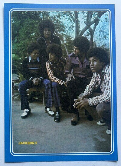 THE JACKSON 5 - 1976 UK Magazine annual full page poster MICHAEL JACKSON