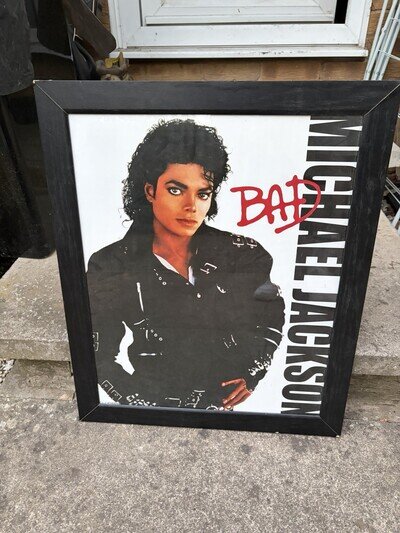 Michael Jackson BAD Pyramid Framed Poster 57 x 47cm Music Memorabilia