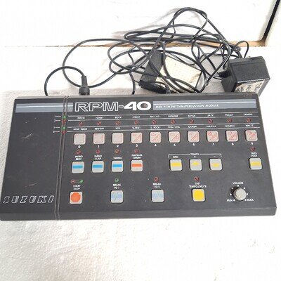 Vintage 1980s Suzuki RPM-40 Midi PCM Rhythm/percussion Module Drum Machine Italy