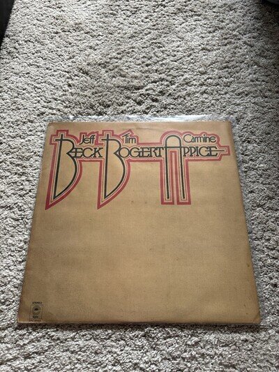 Beck Bogert Appice LP 1973 UK Epic Records VG Vinyl Jeff Beck Rock