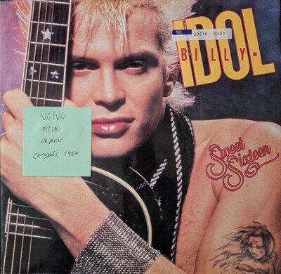 Billy Idol Sweet Sixteen Vinyl Record VG/VG IDOLX10 1987